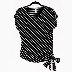 Black and White Blouse